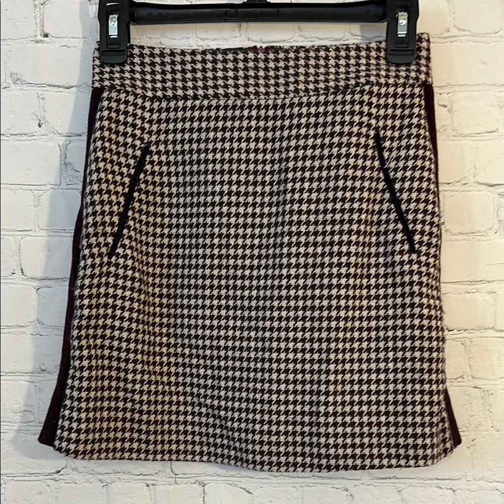 Zara Chic Houndstooth Skirt
